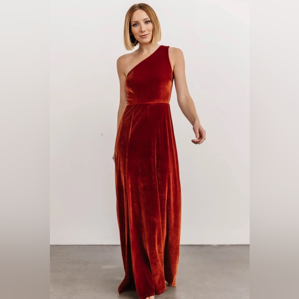 Baltic Born Velvet One Shoulder Dress